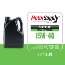 Motor Supply Co Superior Synthetic Blend HD Engine Oil CK4 Diesel 15W40 1G Image